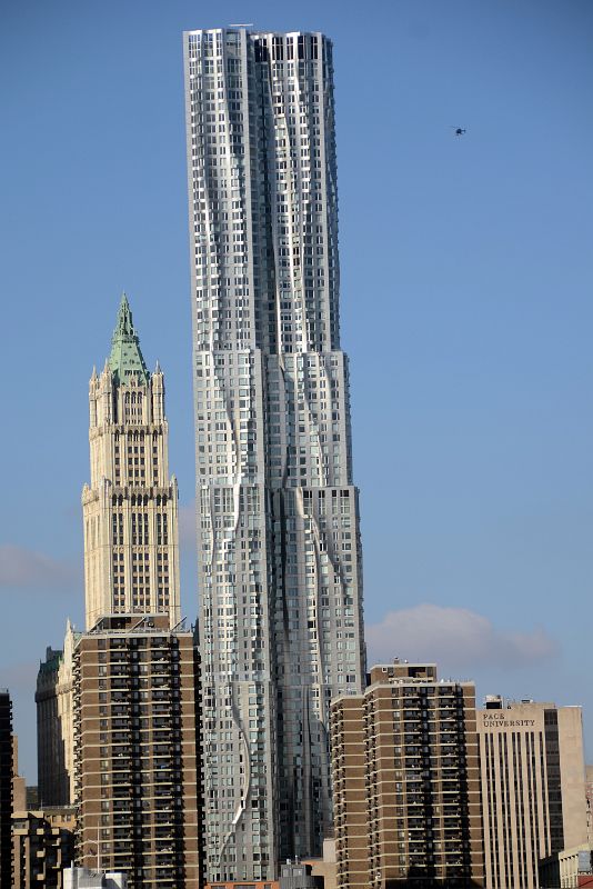 26 New York Financial District Woolworth Building And New York by Gehry From Brooklyn Heights